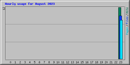 Hourly usage for August 2023